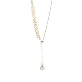 Gold plated wheat Pearl Necklace -X006G